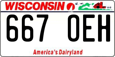 WI license plate 667OEH