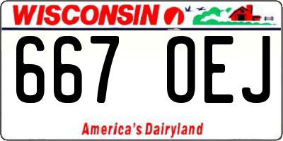 WI license plate 667OEJ