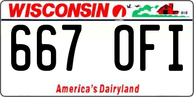 WI license plate 667OFI