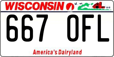 WI license plate 667OFL