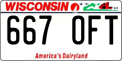 WI license plate 667OFT