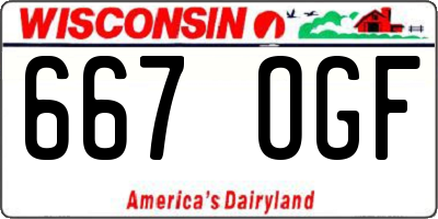 WI license plate 667OGF