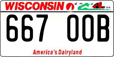 WI license plate 667OOB