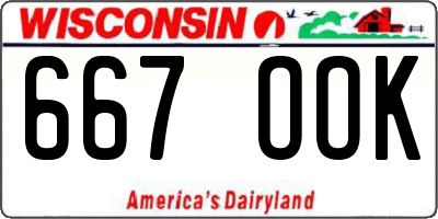 WI license plate 667OOK