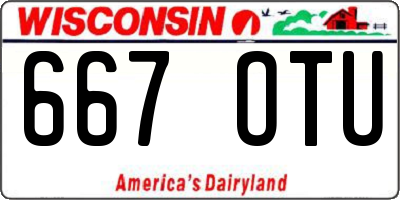 WI license plate 667OTU