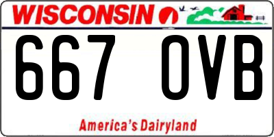 WI license plate 667OVB