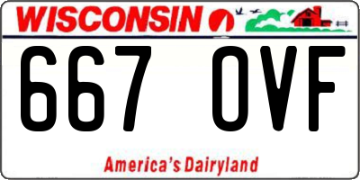 WI license plate 667OVF