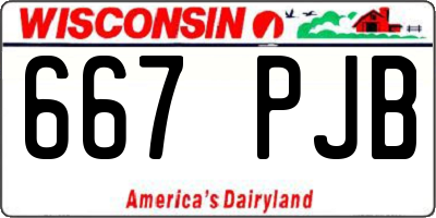 WI license plate 667PJB
