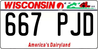 WI license plate 667PJD