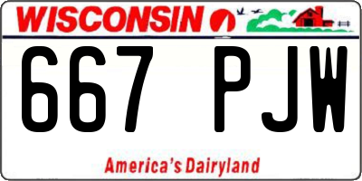 WI license plate 667PJW
