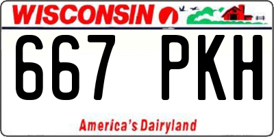 WI license plate 667PKH