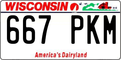 WI license plate 667PKM