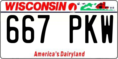 WI license plate 667PKW