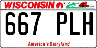 WI license plate 667PLH