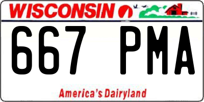 WI license plate 667PMA