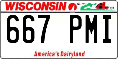 WI license plate 667PMI