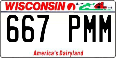 WI license plate 667PMM
