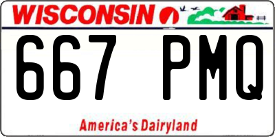 WI license plate 667PMQ