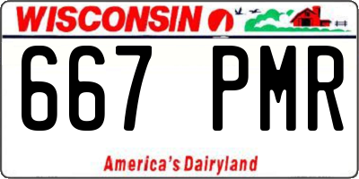 WI license plate 667PMR