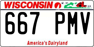 WI license plate 667PMV