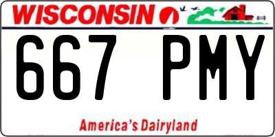 WI license plate 667PMY