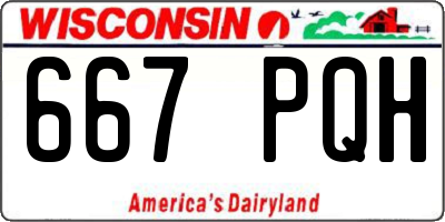 WI license plate 667PQH