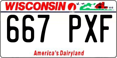 WI license plate 667PXF