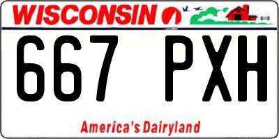 WI license plate 667PXH