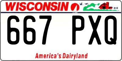 WI license plate 667PXQ