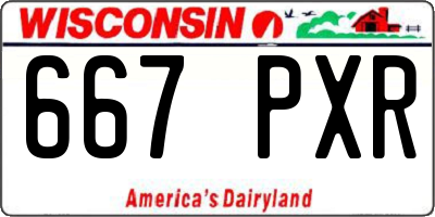WI license plate 667PXR