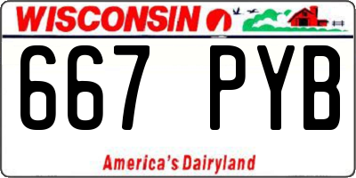 WI license plate 667PYB