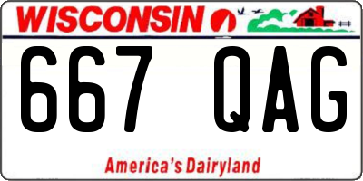 WI license plate 667QAG