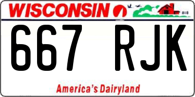 WI license plate 667RJK