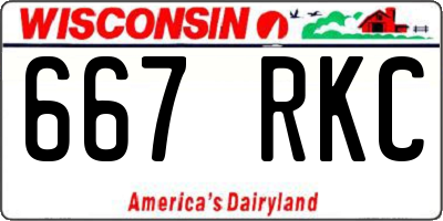 WI license plate 667RKC