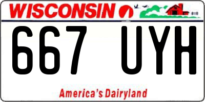 WI license plate 667UYH