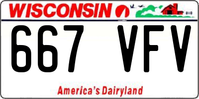 WI license plate 667VFV