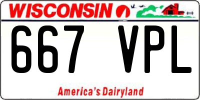 WI license plate 667VPL