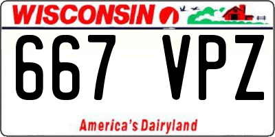 WI license plate 667VPZ