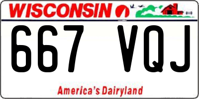 WI license plate 667VQJ