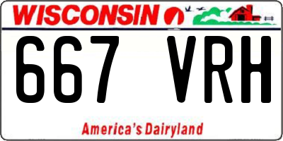 WI license plate 667VRH