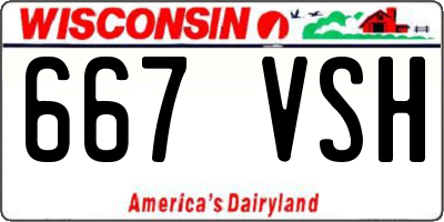 WI license plate 667VSH
