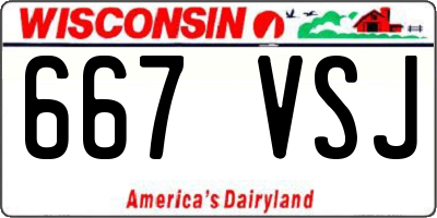 WI license plate 667VSJ