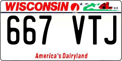 WI license plate 667VTJ