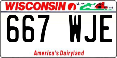 WI license plate 667WJE