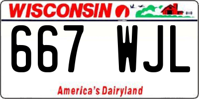 WI license plate 667WJL
