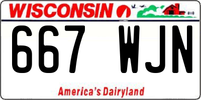WI license plate 667WJN