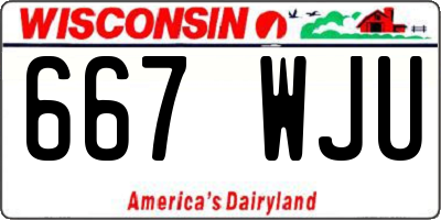 WI license plate 667WJU