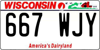 WI license plate 667WJY