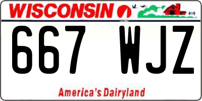 WI license plate 667WJZ