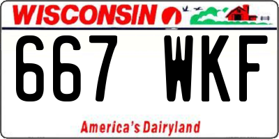 WI license plate 667WKF